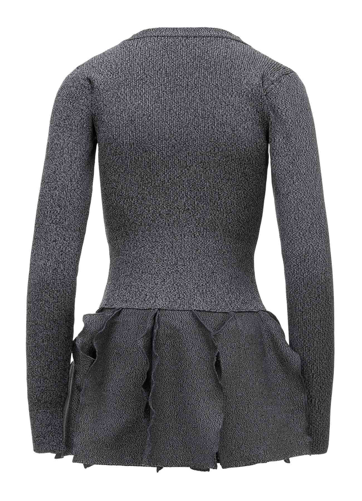 HIGH-GAUGE 3D KNIT FRILLED PULLOVER