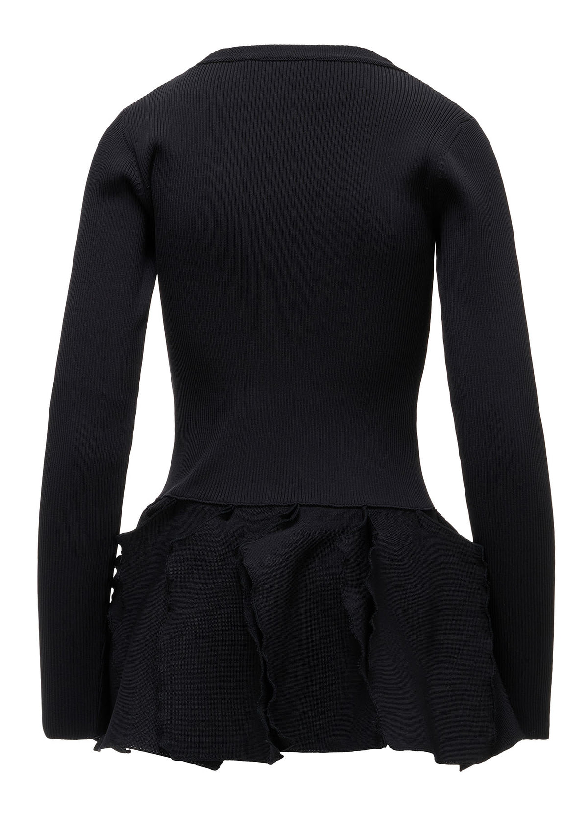 HIGH-GAUGE 3D KNIT FRILLED PULLOVER