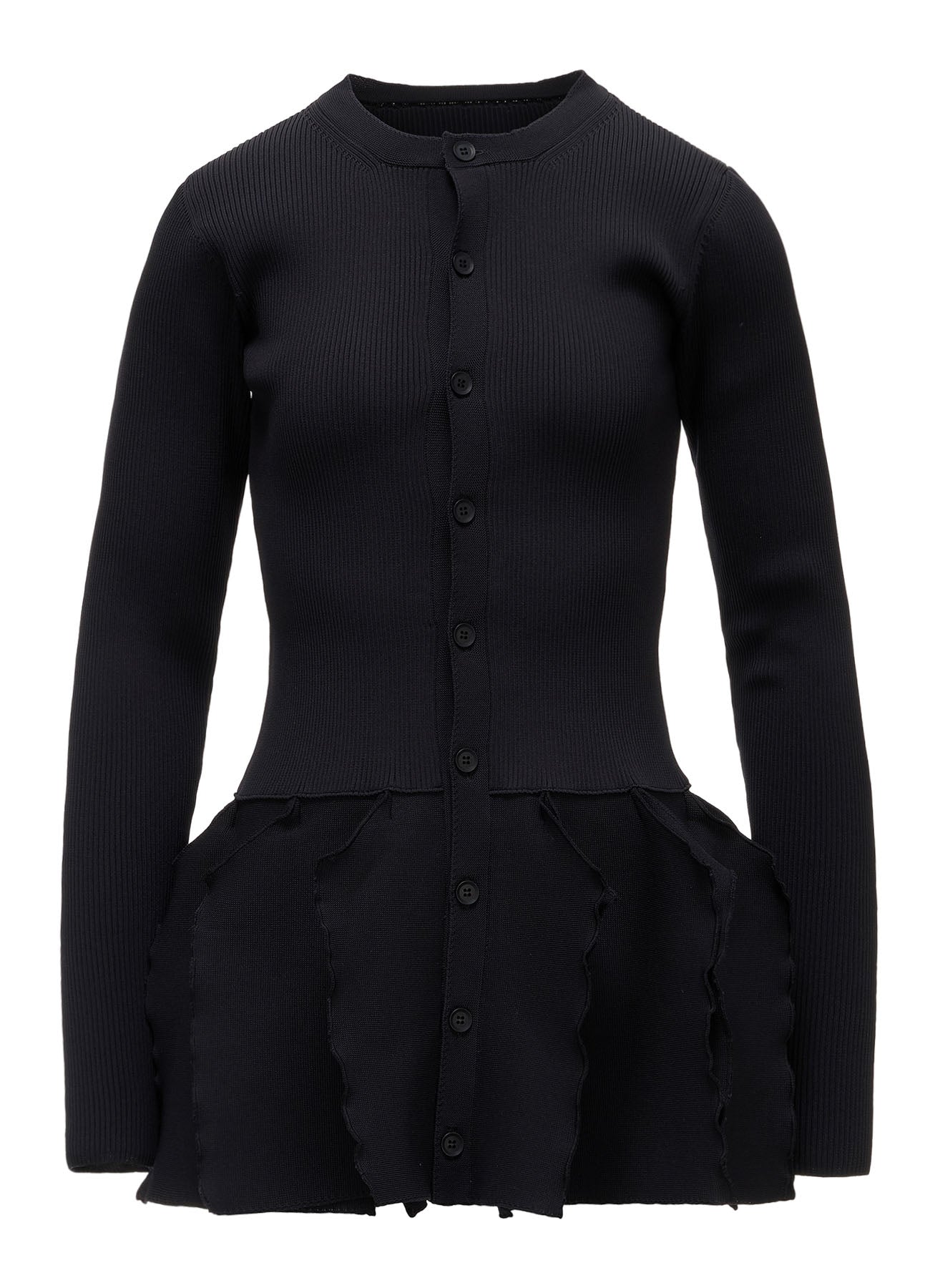 UN3D. HOLE CUTTING KNIT TOP ブラック HIGH-GAUGE 3D KNIT FRILLED GARDIGAN – THE SHOP YOHJI YAMAMOTO
