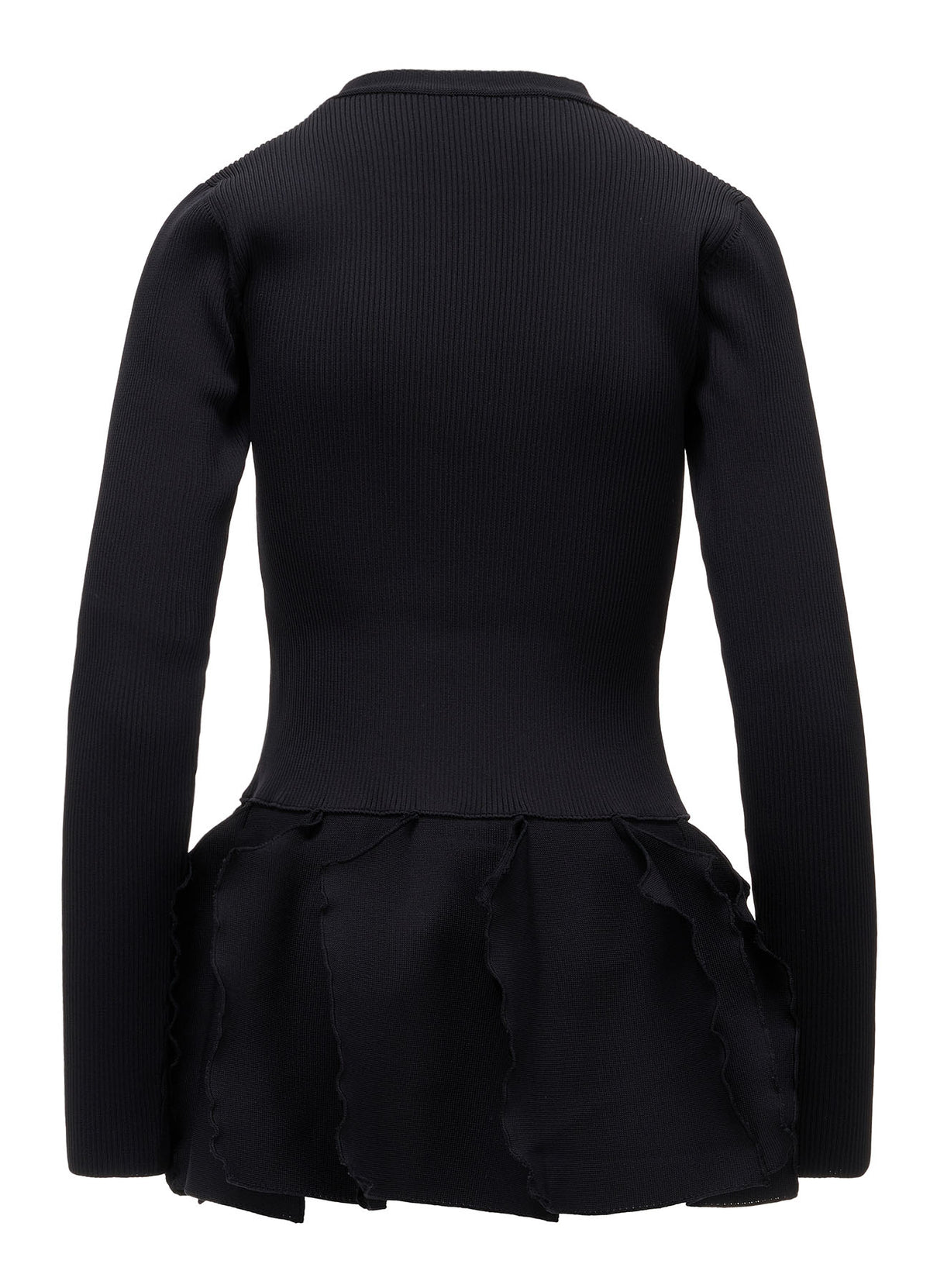 HIGH-GAUGE 3D KNIT FRILLED GARDIGAN