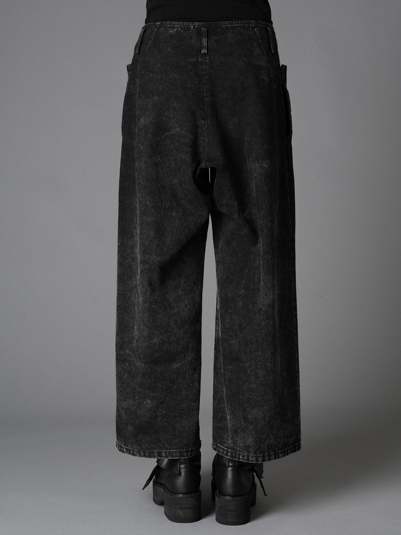 CHEMICAL BLEACHED DENIM SAILOR PANTS – THE SHOP YOHJI YAMAMOTO