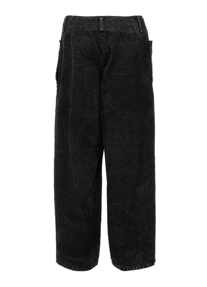 CHEMICAL BLEACHED DENIM SAILOR PANTS