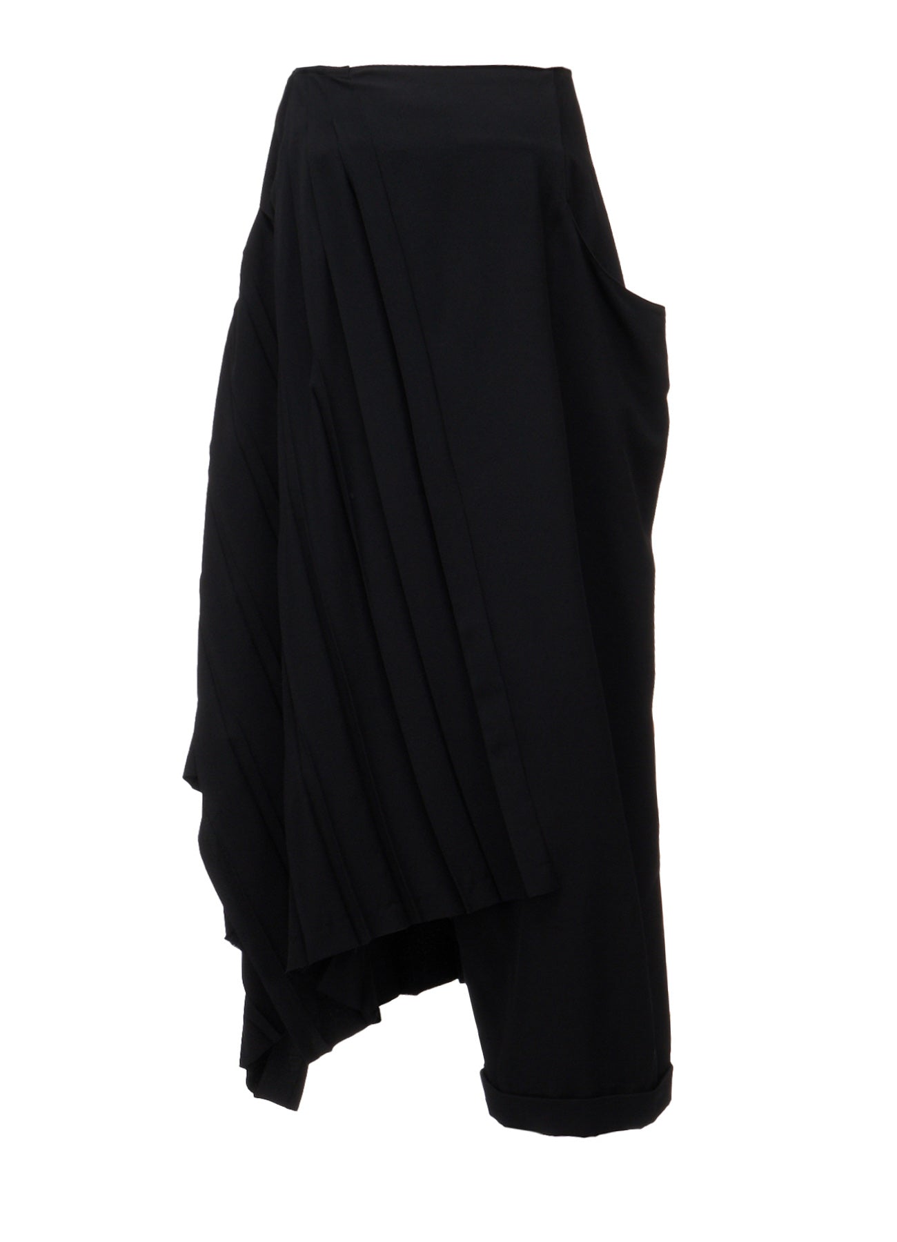 WOOL GABARDINE  PLEATED DETAIL SKORT