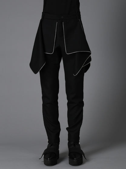 W/ SERGE  ZIP DETAIL SLIM PANTS