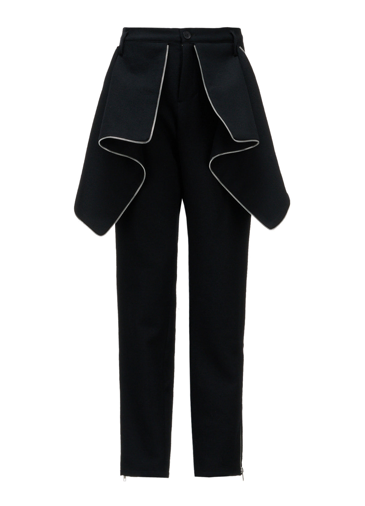W/ SERGE  ZIP DETAIL SLIM PANTS