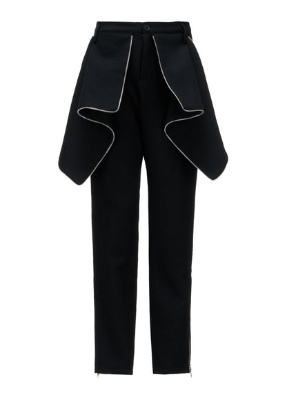 W/ SERGE  ZIP DETAIL SLIM PANTS