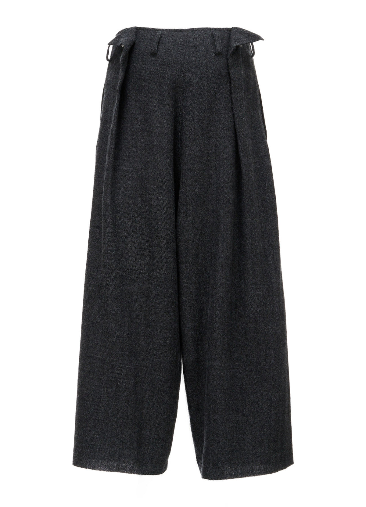 HERRINGBONE BIG TUCK PANTS
