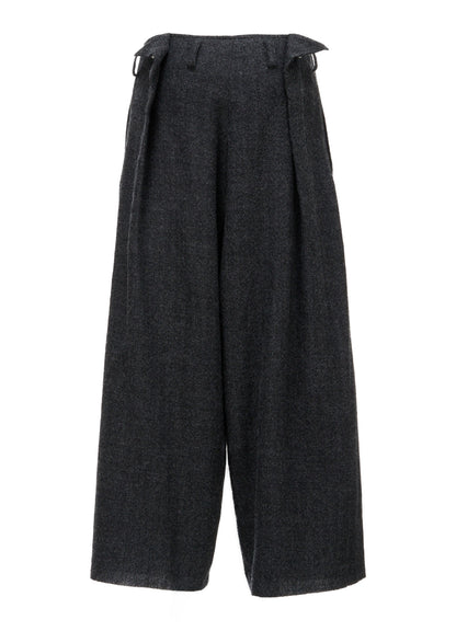 HERRINGBONE BIG TUCK PANTS
