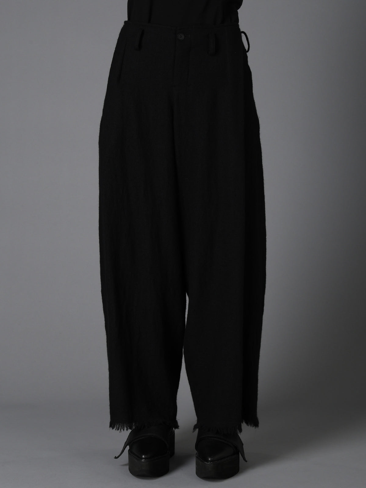 HERRINGBONE BIG TUCK PANTS