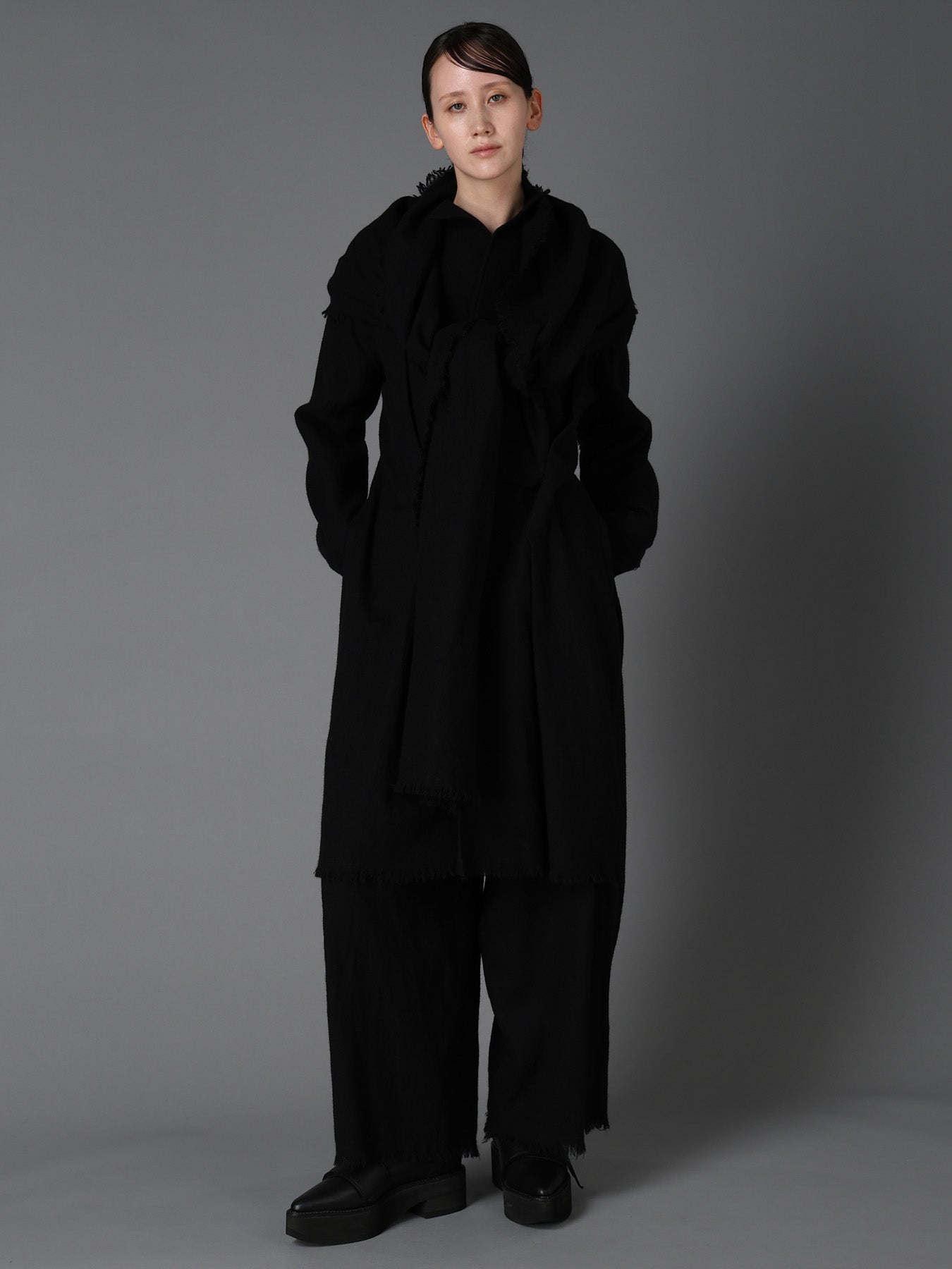 パンツ YOHJI YAMAMOTO NOIR 12SS Black Trousers HERRINGBONE BIG TUCK PANTS – THE SHOP YOHJI YAMAMOTO