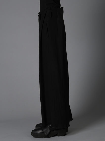 HERRINGBONE BIG TUCK PANTS