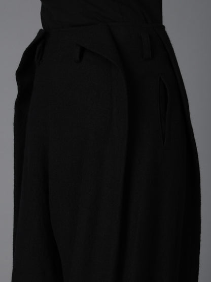 HERRINGBONE BIG TUCK PANTS