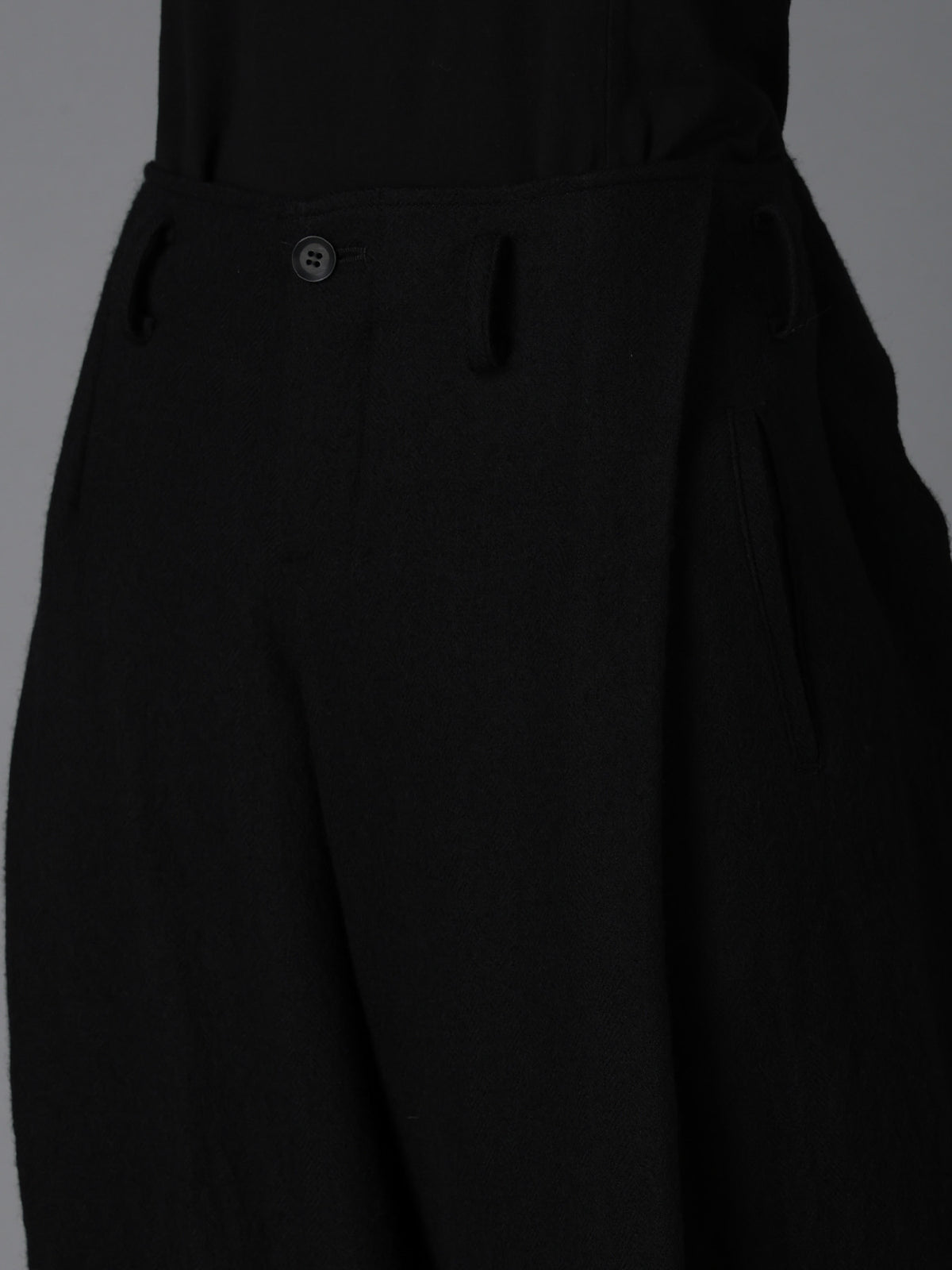 HERRINGBONE BIG TUCK PANTS