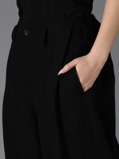 HERRINGBONE BIG TUCK PANTS