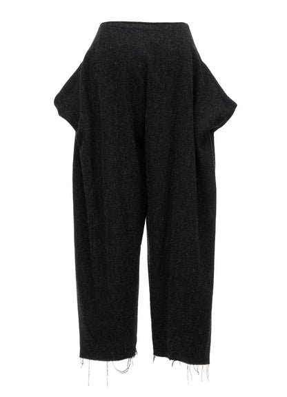 TOP DYED TWEED DRAPED POCKET PANTS