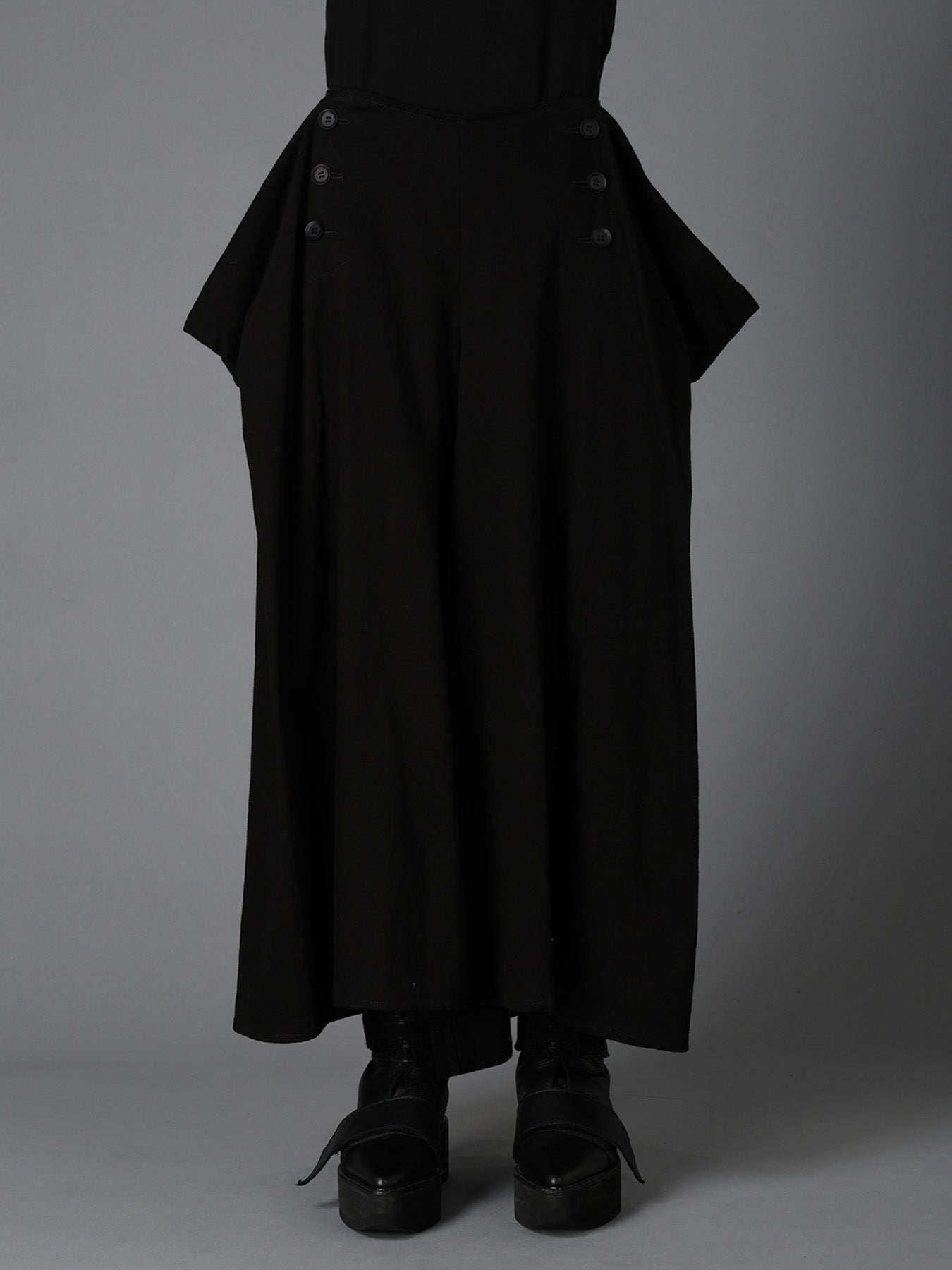 BK DENIM DRAPED POCKET SAILOR PANTS