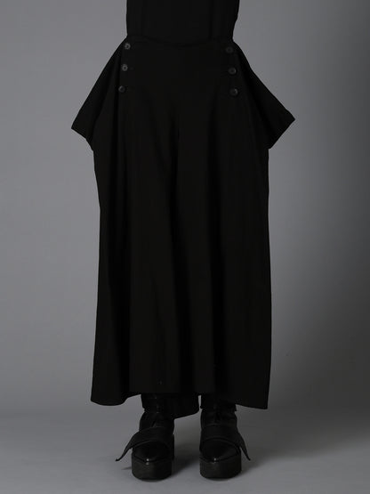 BK DENIM DRAPED POCKET SAILOR PANTS