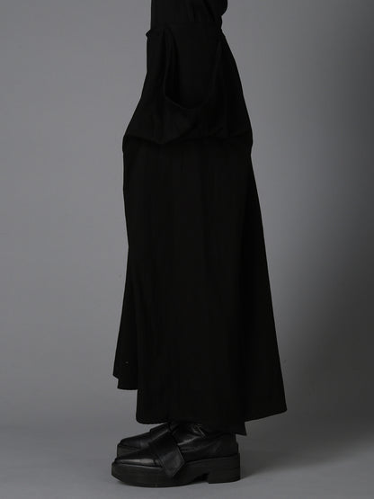 BK DENIM DRAPED POCKET SAILOR PANTS