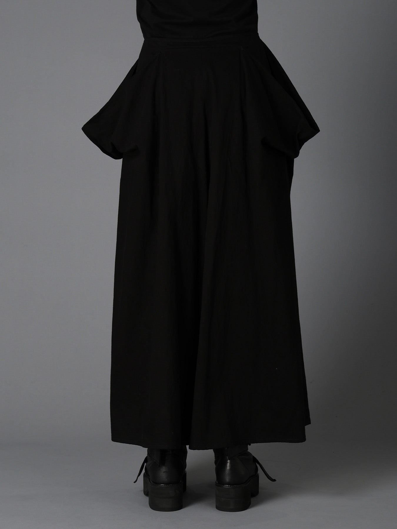 BK DENIM DRAPED POCKET SAILOR PANTS