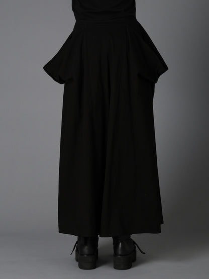 BK DENIM DRAPED POCKET SAILOR PANTS