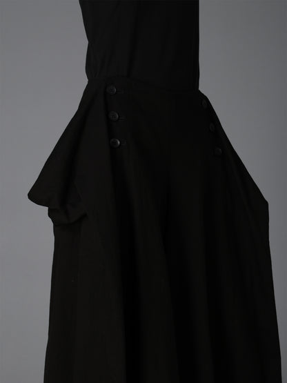 BK DENIM DRAPED POCKET SAILOR PANTS