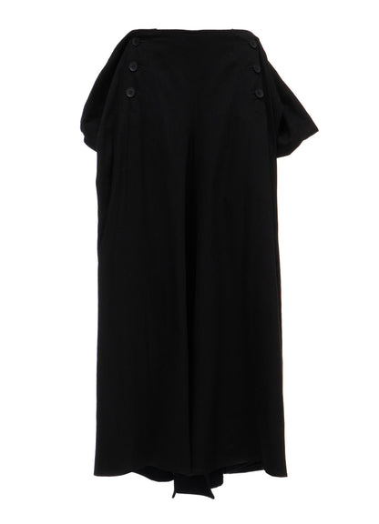 BK DENIM DRAPED POCKET SAILOR PANTS