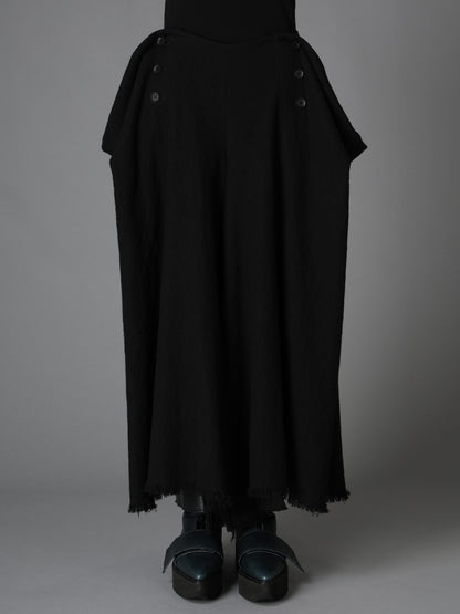 LIGHT SERGE A DRAPED POCKET SAILOR PANTS