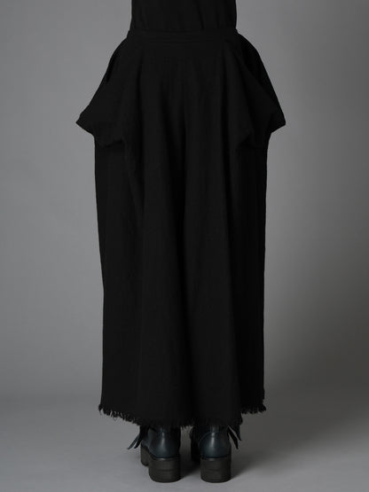 LIGHT SERGE A DRAPED POCKET SAILOR PANTS
