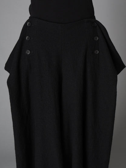 LIGHT SERGE A DRAPED POCKET SAILOR PANTS