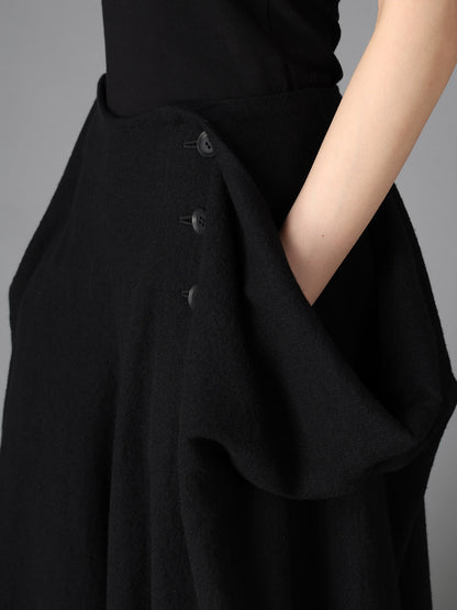 LIGHT SERGE A DRAPED POCKET SAILOR PANTS
