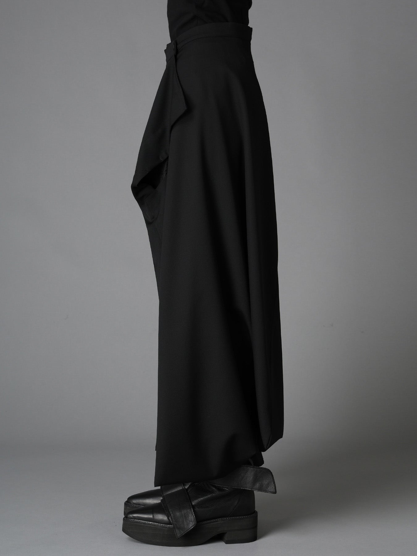 WOOL GABARDINE  HEM PANTS