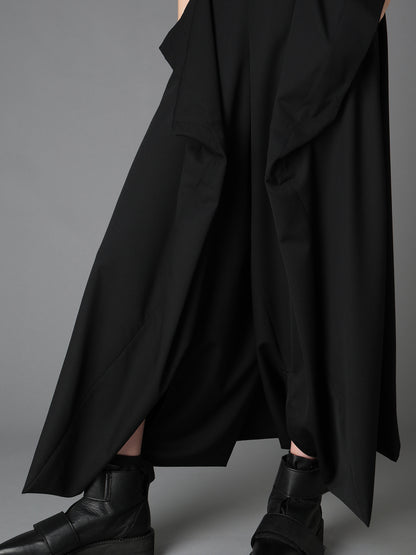 WOOL GABARDINE  HEM PANTS