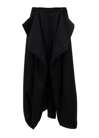 WOOL GABARDINE  HEM PANTS