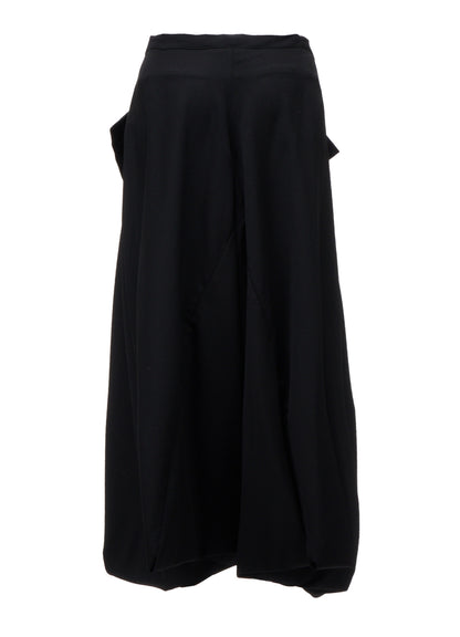 WOOL GABARDINE  HEM PANTS