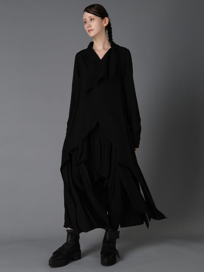 HIGH TWIST GABARDINE DRAPED PANTS