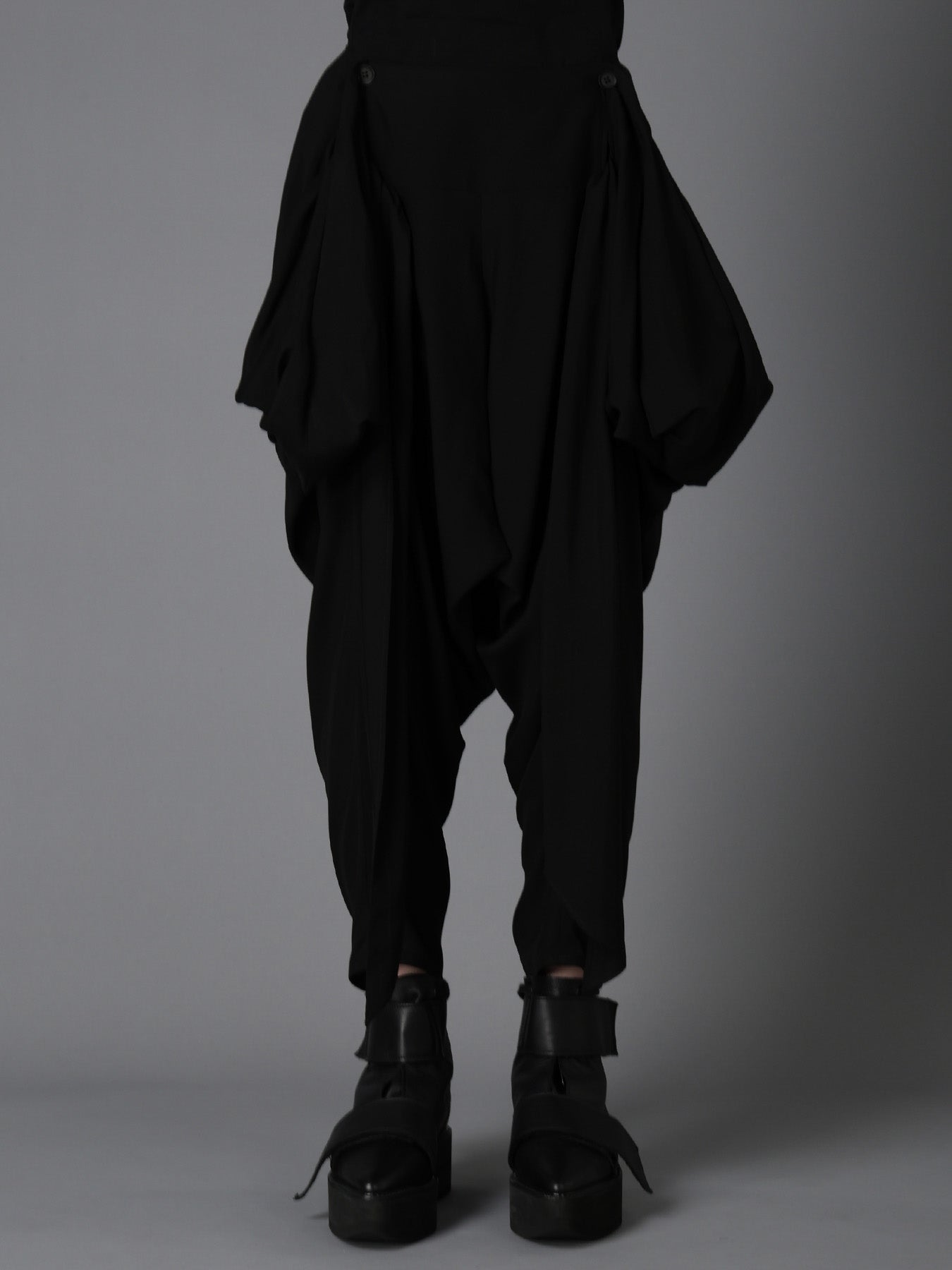 HIGH TWIST GABARDINE DRAPED PANTS – THE SHOP YOHJI YAMAMOTO