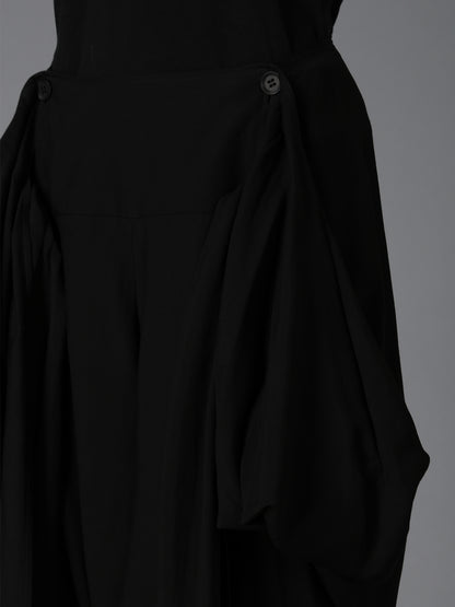 HIGH TWIST GABARDINE DRAPED PANTS