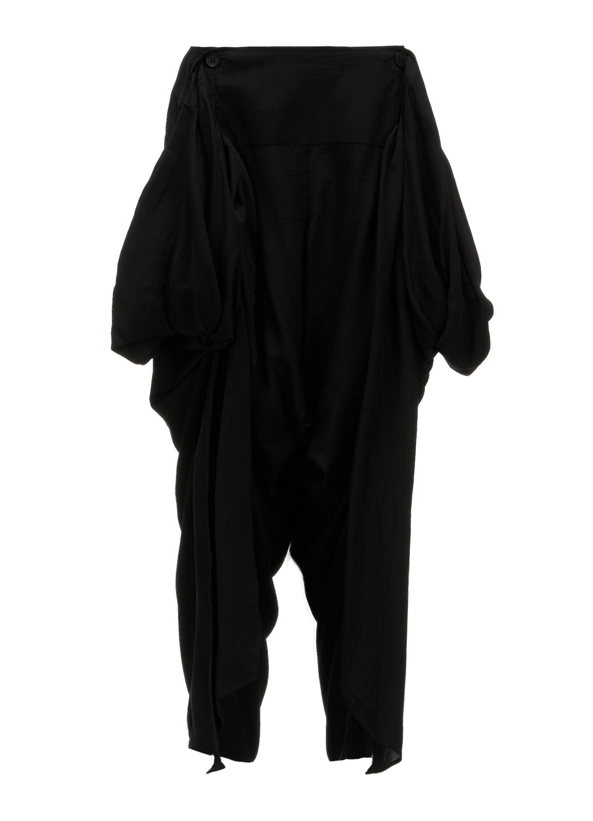 HIGH TWIST GABARDINE DRAPED PANTS