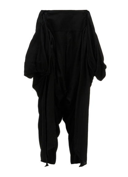 HIGH TWIST GABARDINE DRAPED PANTS