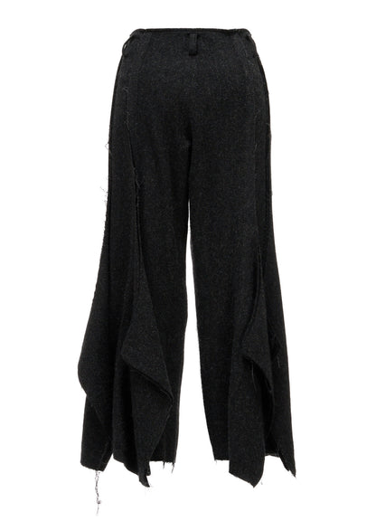 TOP DYED TWEED FLARED PANEL PANTS B