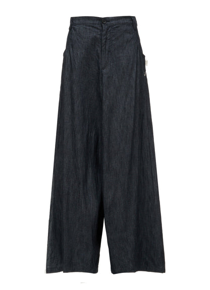 6OZ DENIM PIN SLIT WIDE PANTS