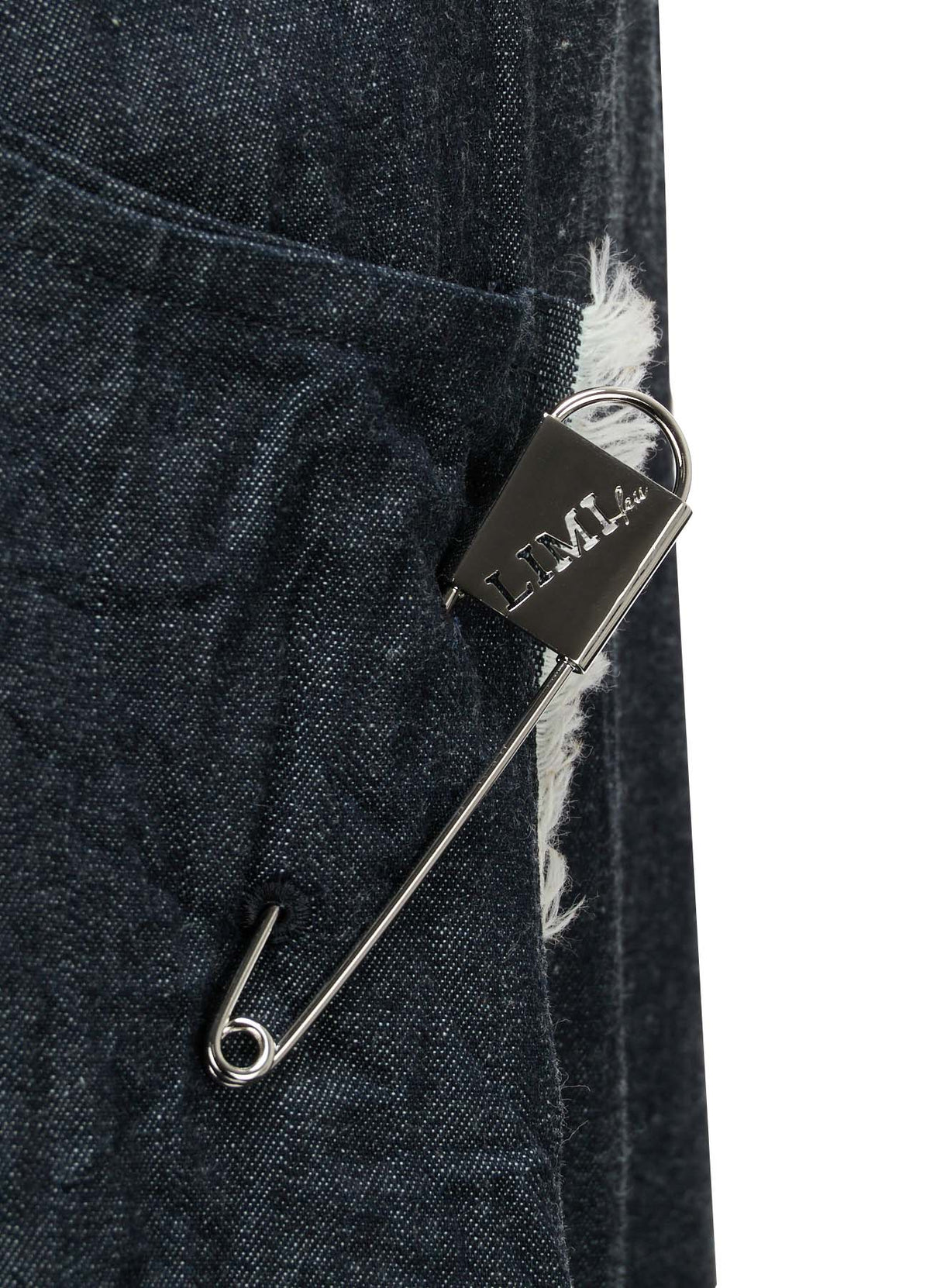 6OZ DENIM PIN SLIT WIDE PANTS