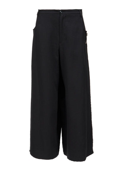 DOUBLE CLOTH PIN WIDE PANTS