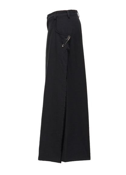 DOUBLE CLOTH PIN WIDE PANTS