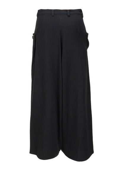 DOUBLE CLOTH PIN WIDE PANTS