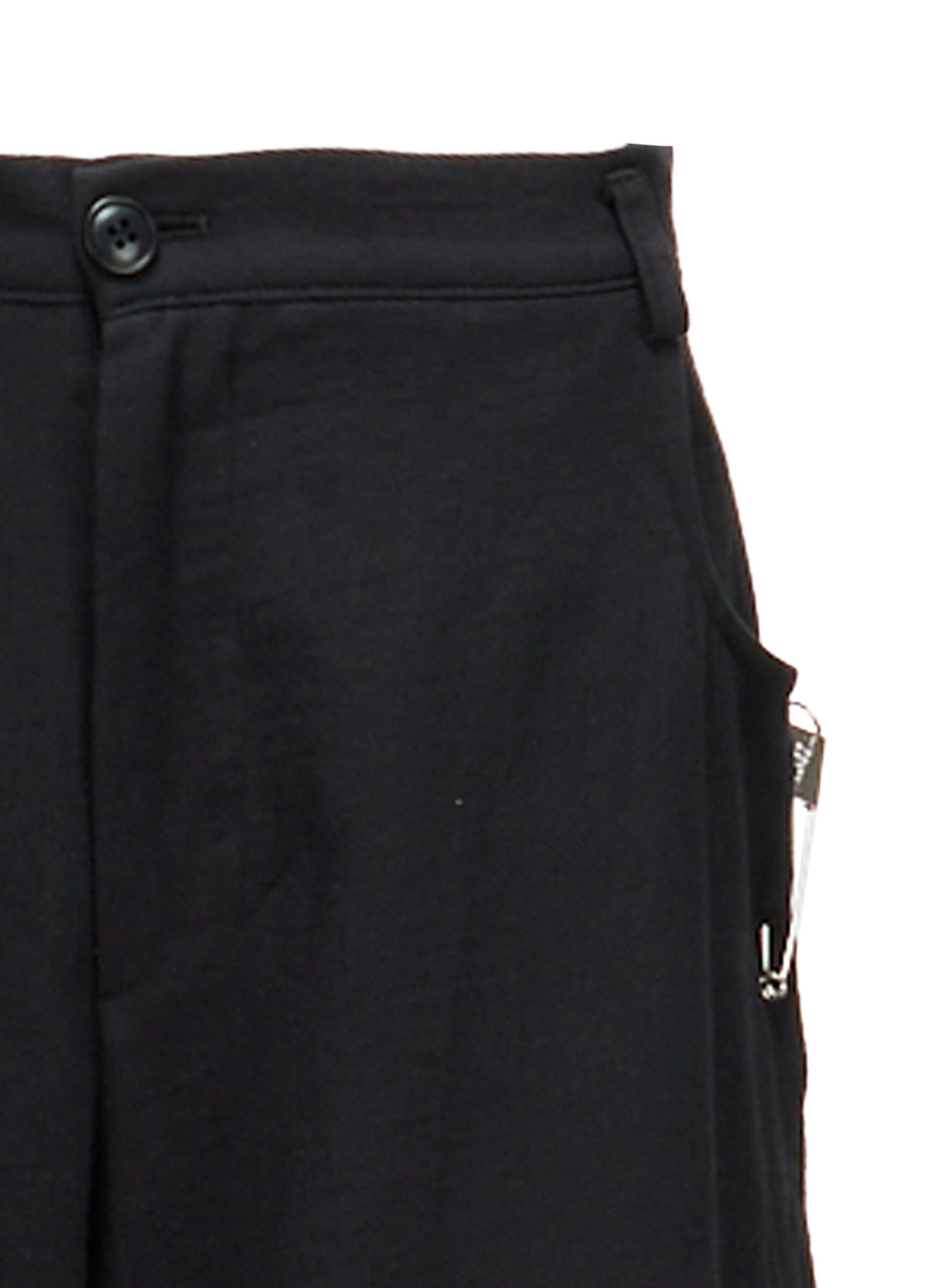 DOUBLE CLOTH PIN WIDE PANTS