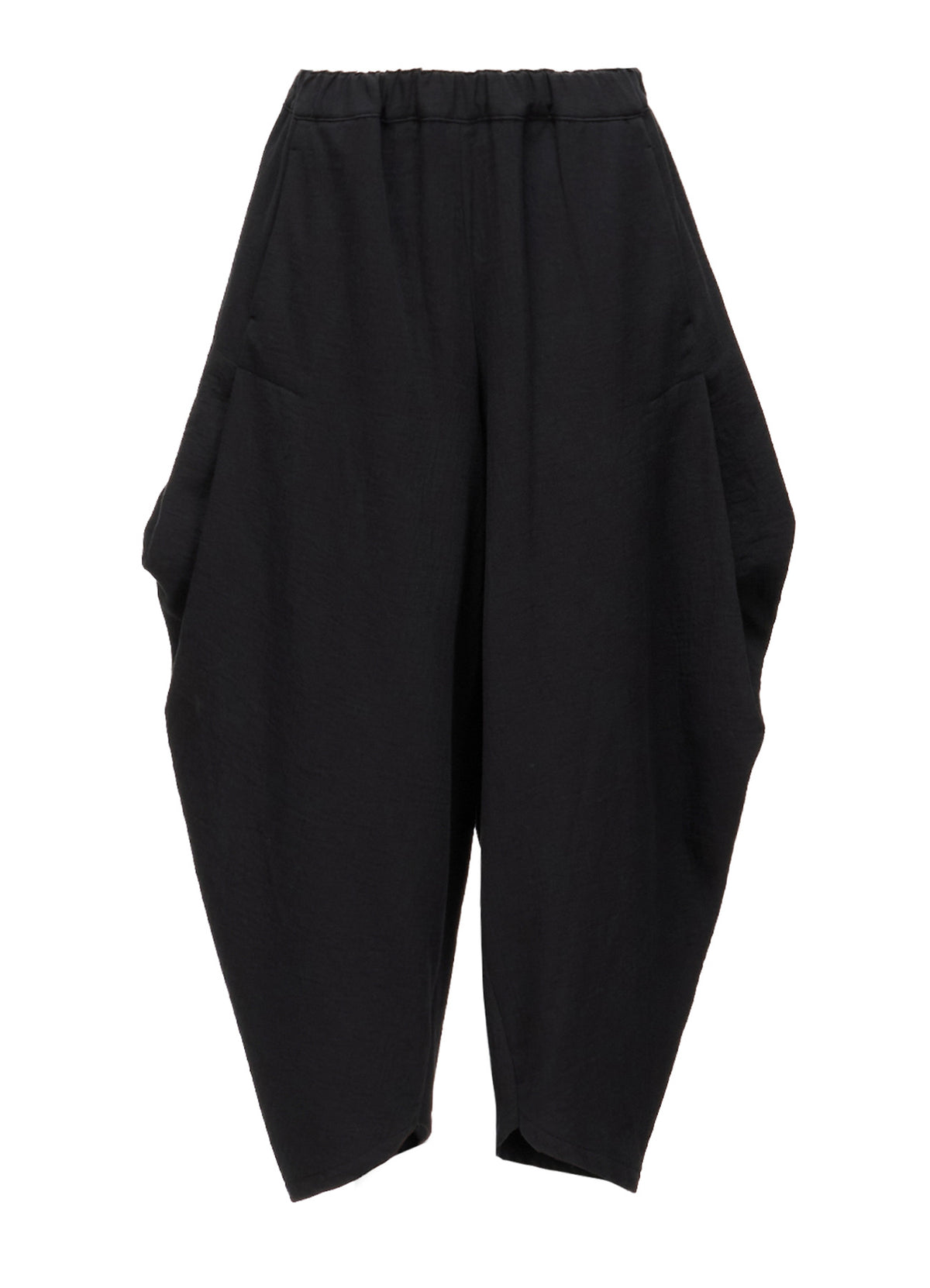 DOUBLE CLOTH ELASTIC WAIST TUCK PANTS