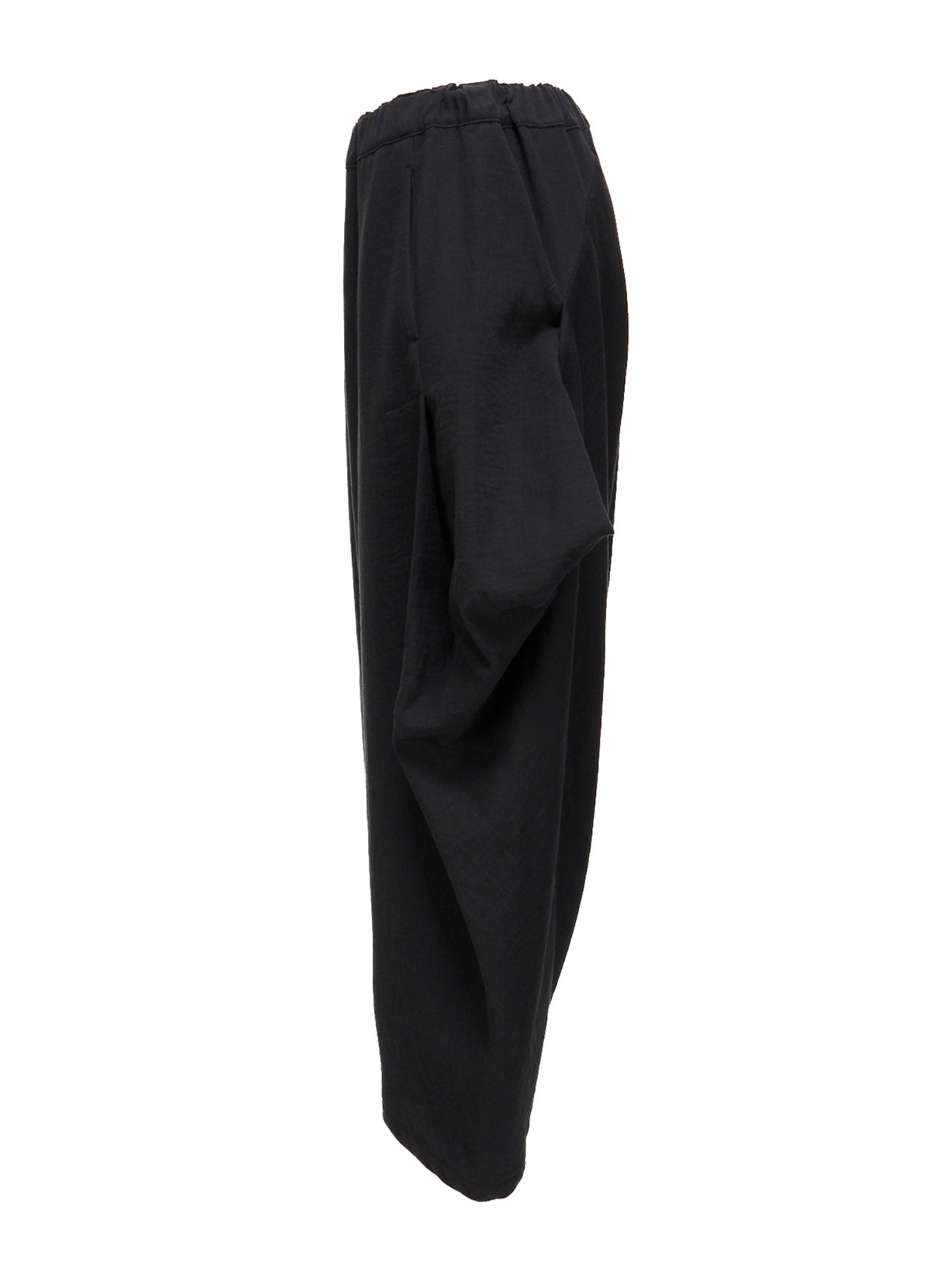 DOUBLE CLOTH ELASTIC WAIST TUCK PANTS