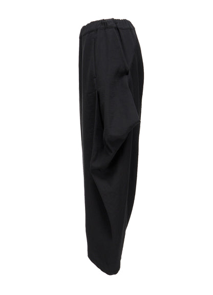 DOUBLE CLOTH ELASTIC WAIST TUCK PANTS