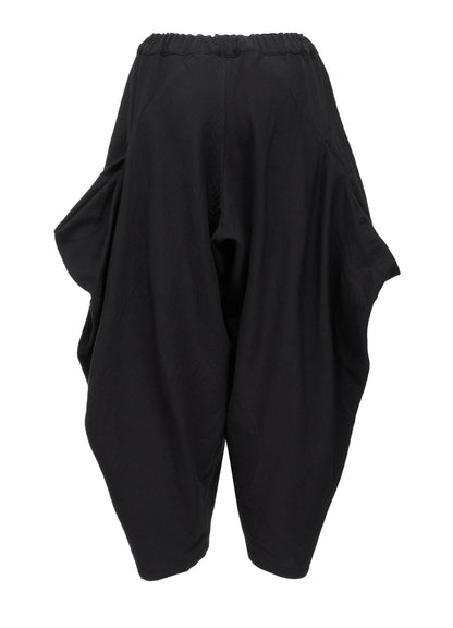 DOUBLE CLOTH ELASTIC WAIST TUCK PANTS